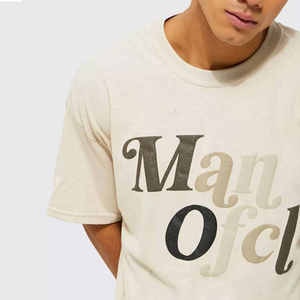 T-shirt formel à manches courtes pour homme en polyester/coton de haute qualité, imprimé en relief, personnalisable, anti-boulochage, coupe ample - Product Image 5