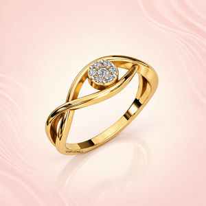 Anillo de Diamantes Cultivados en Laboratorio con Diseño Infinito Moderno para Mujer, Banda Cruzada con Diamantes Redondos en Oro de 10K, 14K, 18K, Plata 925, 935 - Product Image 1