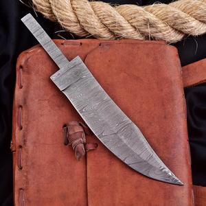 Lame de couteau Skinner en acier Damas de 9 pouces pour la fabrication de couteaux personnalisés, bushcraft, camping, chasse, survie en plein air, bricolage - Product Image 3