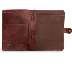 Porte-documents en cuir pleine fleur pour le travail, avec support pour bloc-notes juridique, fait main, en cuir pleine fleur, avec porte-bloc-notes juridique - Product Image 4