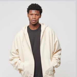 Mens Full Zip Hoodie Oversized Cotton Fleece Hooded Sweatshirt Casual Zip Up Jacket Heavyweight Streetwear Custom Logo Hoodie - Product Image 4