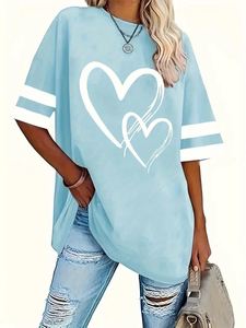 <b>Women</b> Plus Size Cotton T-<b>Shirts</b> Plain Casual Oversized Crew Neck Short Sleeve <b>Loose</b> Fit Tops Summer High Quality Basic Blank Tee - Product Image 5