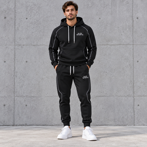 Ensemble de sweat-shirts à capuche vert pour homme Alex Sports, coupe classique, coton, vêtements décontractés d'automne, ensemble de sweat-shirts à capuche vert, vente en gros - Product Image 4