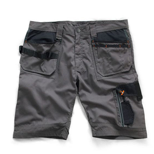 Men Customized Half Cargo <b>Pants</b> <b>Black</b> & White Color 6-Pocket Cargo Shorts Construction <b>Work</b> wear Cargo Shorts - Product Image 4