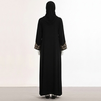 Nouvelle Arrivée OEM Aïd al-Adha Abaya de Luxe Vintage Lavable en Mousseline de Soie Naturelle Broderie Papillon Coupe Droite Style Parapluie Modeste