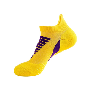 Chaussettes de sport pour femmes, yoga, pilates, avec revers personnalisé, respirantes, antibactériennes, en coton, couleur unie, usage quotidien, tailles et couleurs personnalisables - Product Image 4