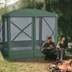 Tenda a baldacchino pop-up verde 7x7FT per attività all'aperto - Product Image 2