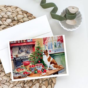 Biscuits japonais au menton de Noël capricieux Taille A7 5x7 Cartes vierges Lot de 8 avec enveloppes Cartes de vœux - Product Image 2