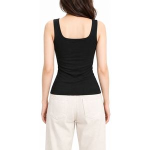 Débardeurs Minimalistes Noirs Onyx en Coton Spandex, Doux au Toucher, Anti-Boulochage, Col Rond, Sans Manches – Meilleures Ventes - Product Image 3