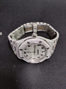 Reloj Mecánico Automático de Lujo para Hombre, Caja de Acero Inoxidable con Diseño Poligonal de 38 mm, Esfera de Cristal de Zafiro, Correa con Incrustaciones de Diamantes - Product Image 2