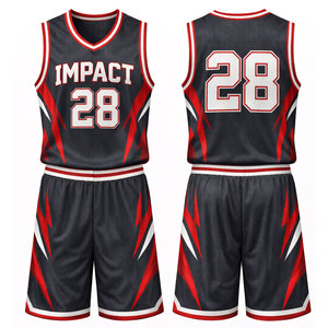 Conjunto de Uniforme de Baloncesto de Alta Calidad, Personalizado, con Nombre/Sponsor/Número, Reversible, Sublimado, de Secado Rápido - Product Image 3