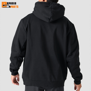 เสื้อฮู้ดดี้พิมพ์ลายตามสั่ง ลดราคาพิเศษ ผ้าฝ้าย 100% สีดำล้วน ทรงหลวม ไหล่ตก หนานุ่ม ใส่สบาย เหมาะสำหรับฤดูหนาว ผู้ชาย - Product Image 6