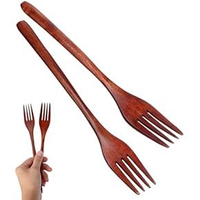 Ensemble de fourchettes en bois d'acacia 100% naturel avec logo personnalisé - Écologiques, durables, pour les fêtes et les dîners - Ustensiles de table en bois au meilleur prix - Product Image 6