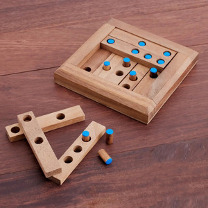 Wooden Tic Tac Toe Board Game With X And O Pieces Modern Tabletop Strategy <b>Puzzle</b> Toy For Kids And Family Quick Play Enjoyment - Product Image 6