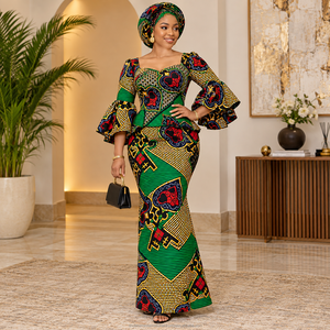 Wholesale Ankara Wax Print African Cotton Textile Fabric for Fashion <b>Dresses</b> Garments Sewing and Clothing - Product Image 2