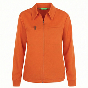 Veste de travail médicale personnalisée avec logo, prix de gros, pour femmes, fermeture éclair sur le devant, col chemise, uniformes d'infirmière d'hôpital, vestes de travail OEM - Product Image 6