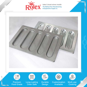 Premium Quality Washable and Oven Safe and Durable Baking Dishes & Pans 5 Cavities Industrial Food Grade <b>Hot</b> <b>Dog</b> <b>Tray</b> - Product Image 2