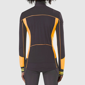 Vêtements pour femmes en polyester, élasthanne et panneaux en maille extensibles dans quatre sens, noir et jaune avec accents turquoise et bleus - Product Image 2