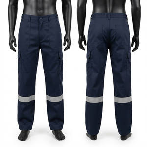 280 GSM Polyester Cotton Corduroy Straight Acid Breathable Eco-Friendly Quick Dry Waterproof Hi Vis Yellow Reflective <b>Work</b> <b>Pants</b> - Product Image 5
