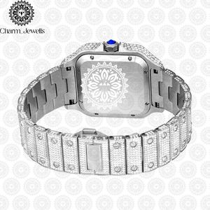 Charm Jewells Reloj de moda de lujo para mujer, caja de acero inoxidable en oro rosa, correa de silicona, movimiento de cuarzo analógico, cristal de zafiro - Product Image 4