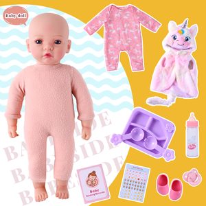 Poupées Reborn Réalistes Babeside 17 pouces, Fille <span class=keywords><strong>Megan</strong></span> en Costume Licorne Blanche, Corps en Vinyle et Tissu, Ensemble de Vêtements pour <span class=keywords><strong>Poupée</strong></span> Reborn, Vente en Gros - Product Image 4
