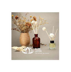 BLUE LOTUS FARM Dylan Vu Model Alcohol Free Eco-Friendly Lead Free Handcrafted Rattan Reed <b>Diffuser</b> <b>Sticks</b> Cylindrical Long - Product Image 1