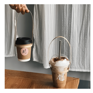 Porte-gobelets en corde de bambou premium pour gobelets à emporter (café et boissons) - Product Image 4
