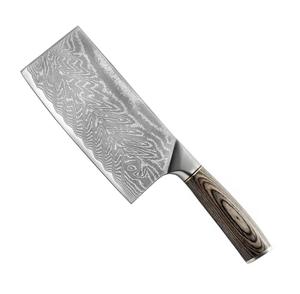 Cuchillo de Cocina Artesanal Ecológico de Damasco, Forjado a Mano, con Revestimiento Antiadherente, Apto para Lavavajillas, Mango de Madera - Product Image 5