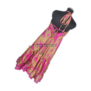 Nuevo Vestido de Seda Sari Indio Vintage para Damas, Elegante Vestido de Noche Bohemio de Manga Larga, Tendencia en el Mercado Italiano para Cenas Femeninas - Product Image 5