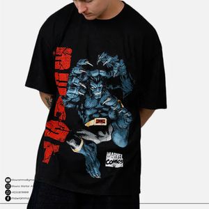 Camiseta de Manga Corta para Hombre, Estilo Urbano, 100% Algodón, Oversize, con Logotipo Personalizado, Impresión DTG, Hombros Caídos, Vintage, Ecológica - Product Image 3