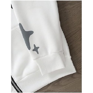 Sweat-shirt à capuche zippé blanc pour homme Eternal Wraith, style streetwear, imprimé graphique, coupe classique, en coton, style automne - Product Image 5
