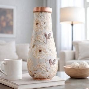 Botella de Agua de Cobre Reutilizable, Ecológica, Impresa, a Prueba de Fugas, Botella de Cobre Puro para la Salud Ayurvédica, para el Hogar, Gimnasio, Oficina, Venta al Por Mayor - Product Image 2