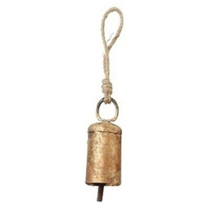 Campanas de Navidad Rústicas al por Mayor, Campanas de Metal Doradas Antiguas Vintage con Cuerda de Yute para Decoración Navideña de Estilo Rústico - Product Image 2