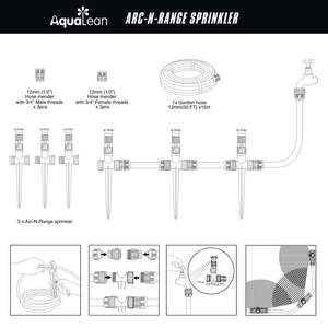 Aspersores de Jardín con Púas de Plástico Expandibles, Conexión Múltiple, 120m², para Césped, Hechos en Taiwán - Product Image 3