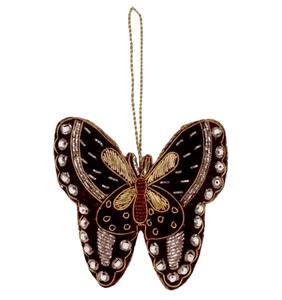 Décoration murale papillon Ramadan Zari avec perles – Décoration islamique artisanale pour la maison pour le Ramadan et l'Aïd | Motif Zari | Tissu Zari - Product Image 1