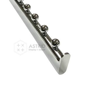 MOQ 100 unidades, 35CM, 10 bolas, brazo de exhibición inclinado para ropa en slatwall, para exhibición de ropa en tiendas - Product Image 6