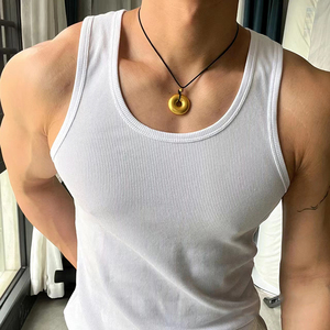 เสื้อกล้ามกีฬาผู้ชาย ระบายอากาศ แห้งเร็ว ผ้าถัก คอกลม โพลีเอสเตอร์/คอตตอน สำหรับออกกำลังกายและกิจกรรมกลางแจ้ง - Product Image 5