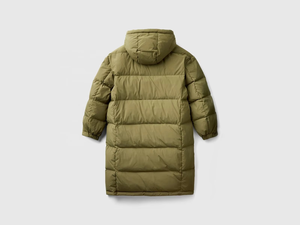 Veste longue matelassée pour femme, résistante à l'eau, avec rembourrage en polyester, chaude et à capuche - Product Image 2