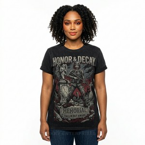 Custom Nautical Graphic T <b>Shirt</b> <b>Women</b> Skeleton <b>Pirate</b> Print Cotton Tee Vintage Streetwear Manufacturer Wholesale Ladies Tops - Product Image 2