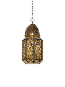 Lámpara Marroquí de Metal Premium con Diseño Perforado Hecho a Mano para un Acento Decorativo Exótico en Interiores del Hogar - Product Image 3