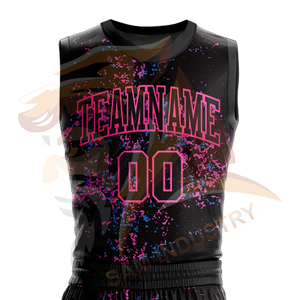 Ensemble d'uniformes de basketball personnalisés en polyester respirant à séchage rapide avec logo imprimé pour adultes – Vente en gros - Product Image 5
