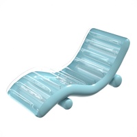 Chaise longue gonflable de plage en PVC personnalisée, matelas d'eau pour enfants avec impression de logo couleur personnalisée et design en maille