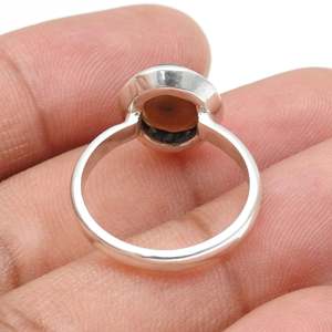 Factory Wholesale Price 925 Sterling <b>Silver</b> <b>Ring</b> With Natural Black <b>Opal</b> Gemstone Handmade Bohemian Jewelry For Girls And Boys - Product Image 2