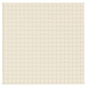 Couverture lestée en microfibre de polyester brossé couleur crème clair - Product Image 3