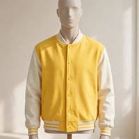 Veste universitaire personnalisée avec logo, unisexe, streetwear, veste letterman, manches en simili cuir, marque privée