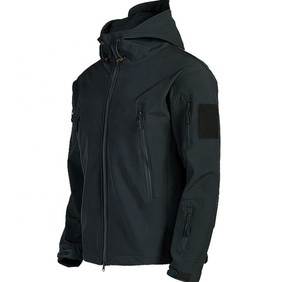 Chaqueta Impermeable de Softshell con Capucha para Hombre, Cortavientos de Forro Polar para Senderismo y Camping, Abrigo de Otoño con Cierre de Cremallera de Secado Rápido - Product Image 2