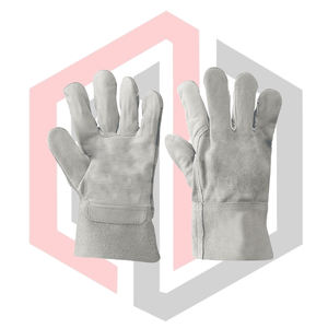 Gants de travail en cuir de vachette blanc, taille 10, pour temps froid, isolés, respirants, anti-chaleur, antidérapants - Product Image 1