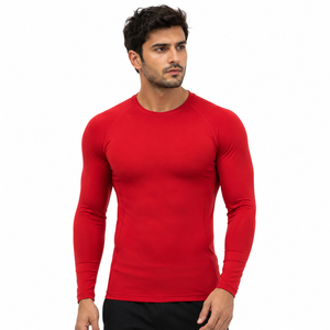 Yoga <b>Compression</b> T-<b>Shirt</b> <b>Men</b> Workout Exercise <b>Compression</b> Rash Guard <b>Men's</b> Base Layer Sportswear Slim T <b>Shirt</b> Crew Neck Long - Product Image 1