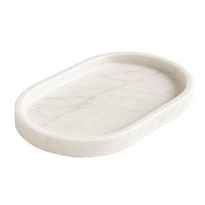 ถาดทรงไข่หินอ่อนสีขาวสุดหรูถาดเสิร์ฟลายหินอ่อนสุดหรูทันสมัยสำหรับขนมขบเคี้ยวและใช้ตกแต่ง - Product Image 1