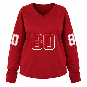 Sudadera Oversize de Forro Polar para Mujer con Estampado de Número Universitario, Estilo Casual, Diseño Personalizado, Sudadera con Capucha de Lujo - Product Image 3